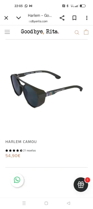 Gafas de sol Goodbye Rita Harlem Camou