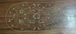 Comedor Teca Marquetería 6 Sillas