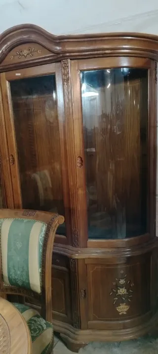 Comedor Teca Marquetería 6 Sillas