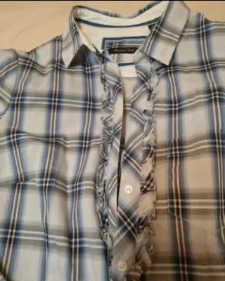 Blusas mujer azul y blanco