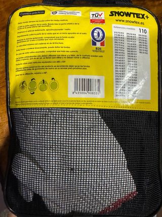 Cadenas de nieve de tela de la marca Snowtex+.