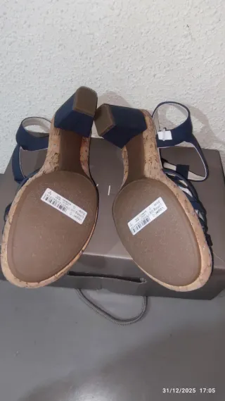 Sandalias Cipriata Mujer Azul y Plateado