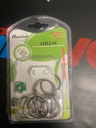 Anillas Harvard 8uds 25mm