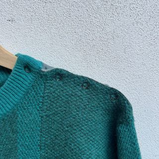 Maglione vintage uomo verde e grigio