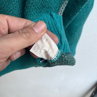 Maglione vintage uomo verde e grigio