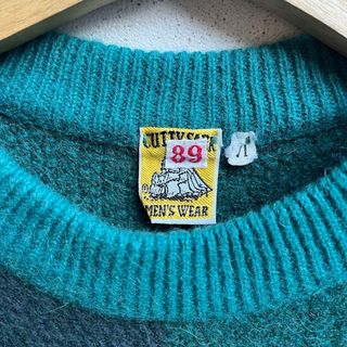 Maglione vintage uomo verde e grigio