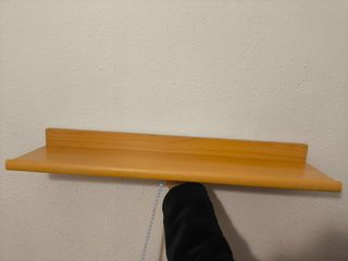 Escritorio madera con cajonera y estantes