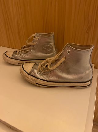 Converse plateadas talla 37