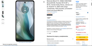 Móvil Motorola Moto E14