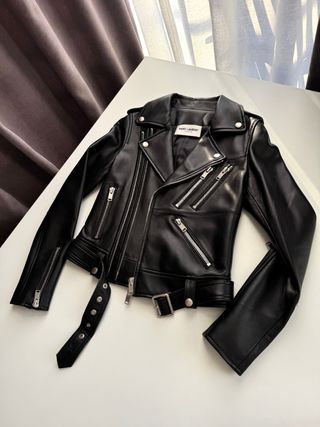 Cazadora Piel Negra XS-S