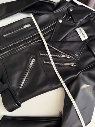 Cazadora Piel Negra XS-S