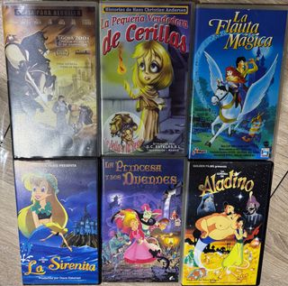 Lote de 6 Películas VHS Animadas (Español)