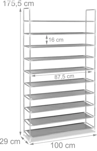 Estantería zapatero 10 baldas