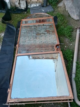 Puerta Hierro Vidrio Abatible 94x2.50