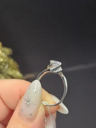 Anillo Plata 925 con Piedra Transparente