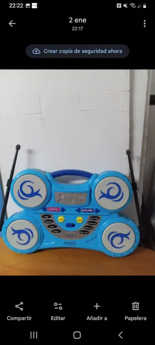 Batería infantil electrónica con baquetas