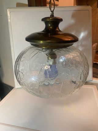Lampadario Vintage Sfera Vetro e Metallo quant 4