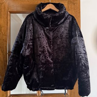 CHAQUETA MUJER PLUMÓN TERCIOPELO OVERSIZE S/M