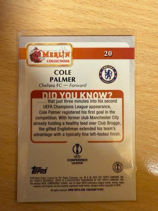 Cole Palmer Merlin Green 99/99 Chelsea UEFA