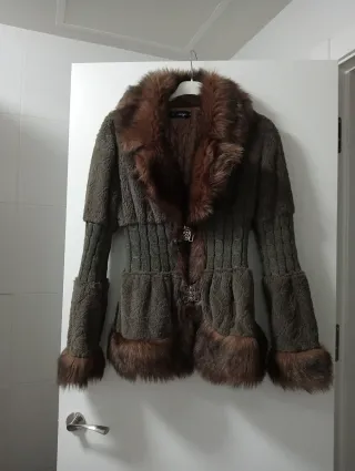 Chaqueta de punto con pelo