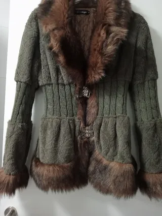 Chaqueta de punto con pelo