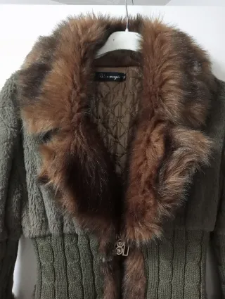 Chaqueta de punto con pelo