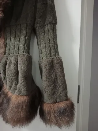 Chaqueta de punto con pelo