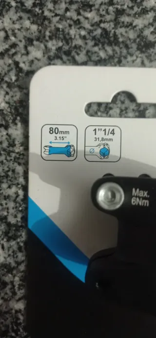 Potencia MTB Btwin 80mm 6º