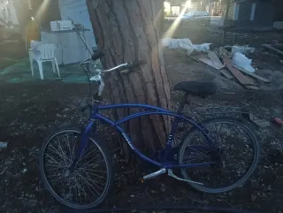Bicicleta de paseo azul