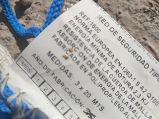 Red de seguridad obra azul 3x20m