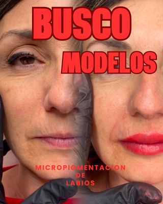 Modelo Micropigmentación Labios Efecto Maquillaje