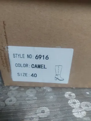 Botas altas tacón camel elástico