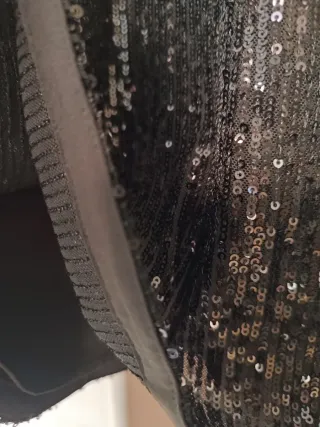 Falda Claudie Pierlot lentejuelas negra