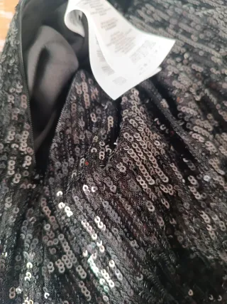 Falda Claudie Pierlot lentejuelas negra