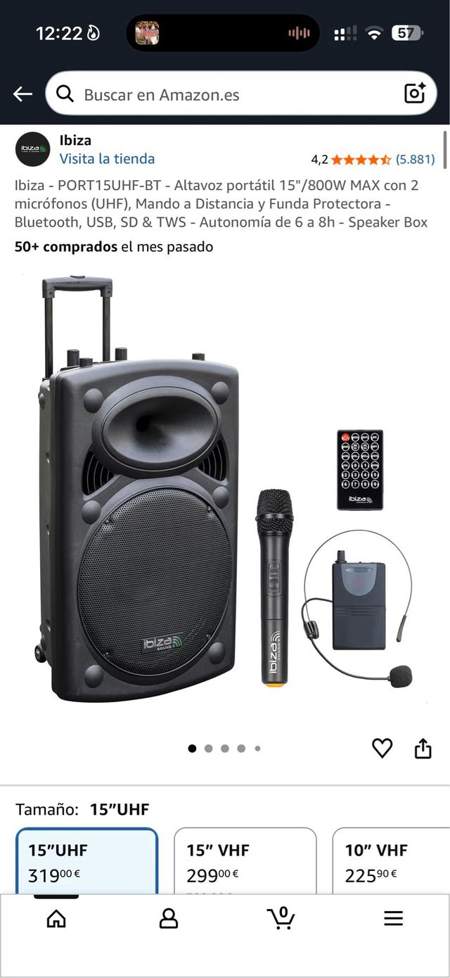 Altavoz Ibiza Sound Negro