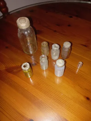 Lote 8 Botes Medicina Antiguos