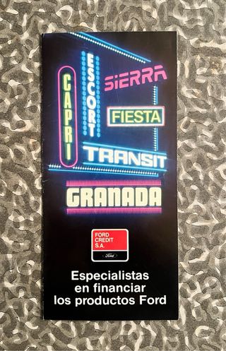 Folleto novedades FORD 1983, folletín FORD ESCORT
