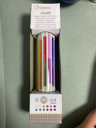 Lápices de colores doble punta Avenue Mandarine