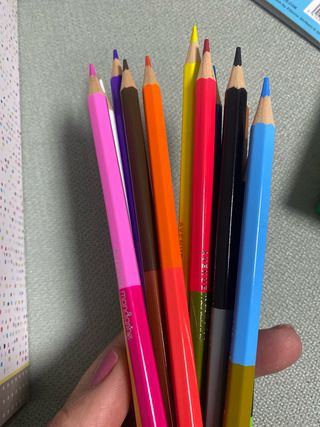 Lápices de colores doble punta Avenue Mandarine