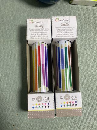 Lápices de colores doble punta Avenue Mandarine