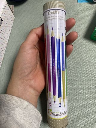 Lápices de colores doble punta Avenue Mandarine