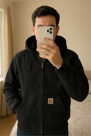 Chaqueta Carhartt Negra con Cremallera