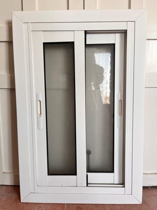 Ventana corredera aluminio blanco 48*77