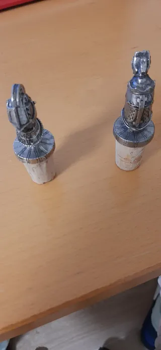 Pareja tapones antiguos metal