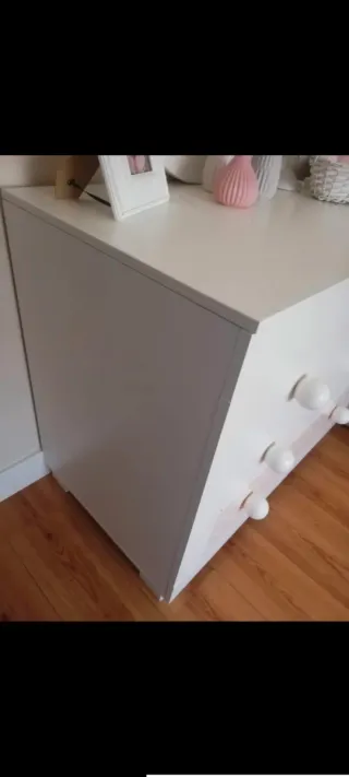 Cómoda cambiador bebé blanca