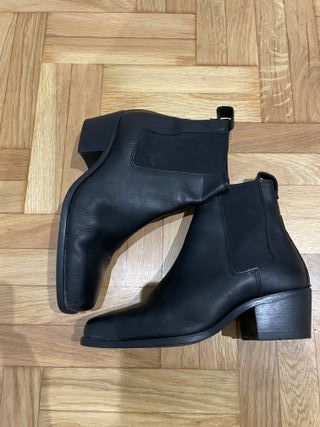 Botines piel Zara tacón talla 41