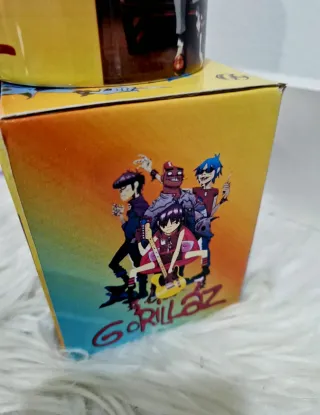 Caneca Gorillaz Cerâmica Multicolor Laranja