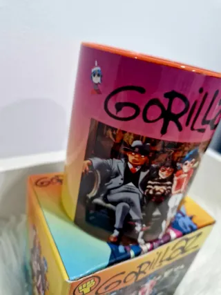 Caneca Gorillaz Cerâmica Multicolor Laranja