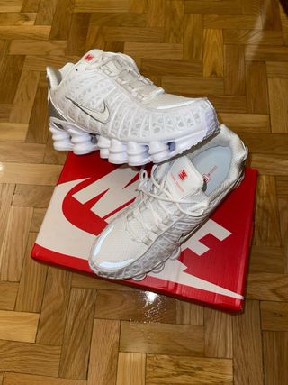 Nike Shox TL Plata y Blanco