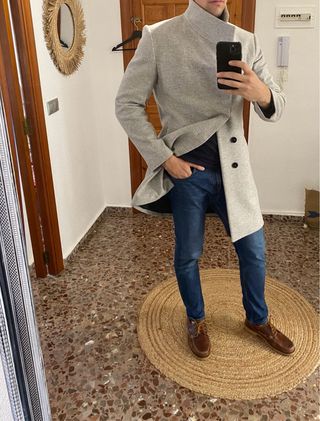 Abrigo Zara Gris